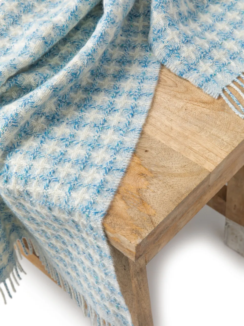 Johnstons of Elgin checked fringed blanket | Blankets & Throws | Image 2