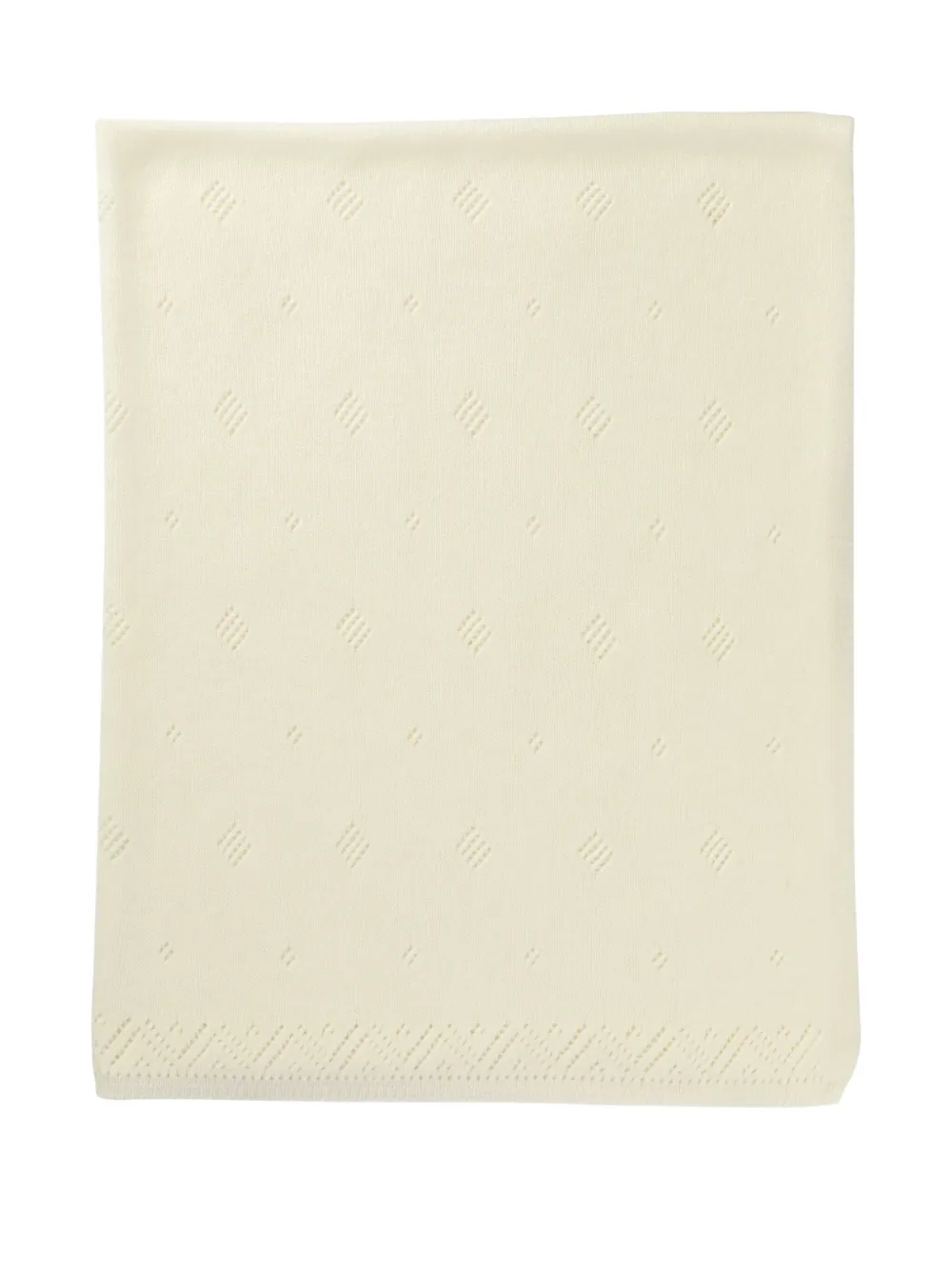 Johnstons Of Elgin Pointelle-knit Blanket In Neutral