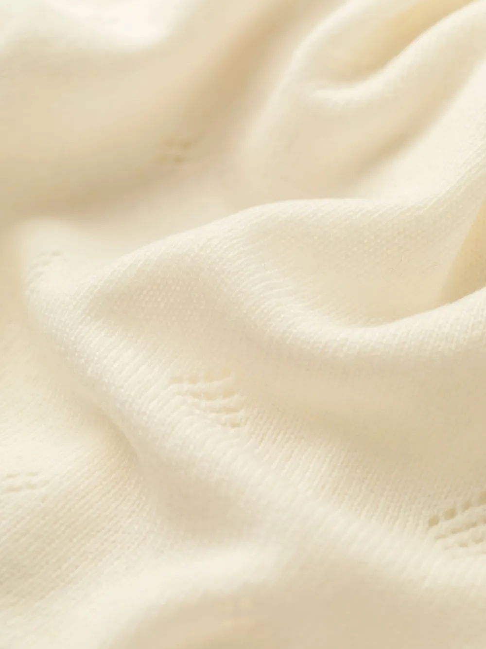 Johnstons Of Elgin Pointelle-knit Blanket In Neutral