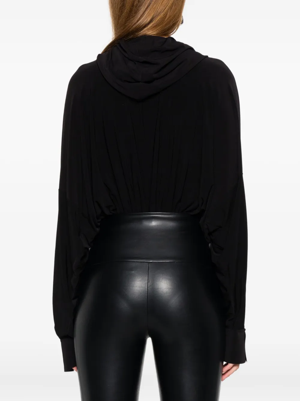Norma Kamali Ruched Bodysuit In Black