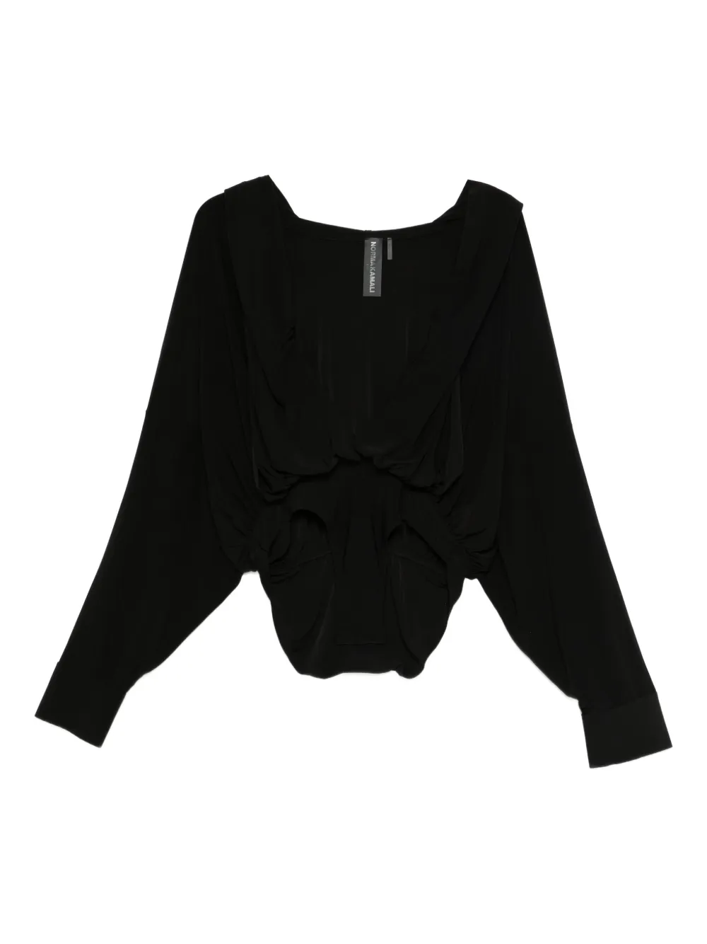 Norma Kamali ruched bodysuit - Nero