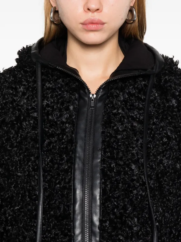 Norma Kamali Faux Fur Coat | Black | FARFETCH CA