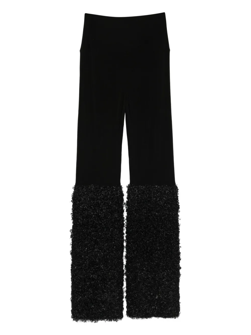 Norma Kamali Legging van imitatiebont met vlakken Zwart