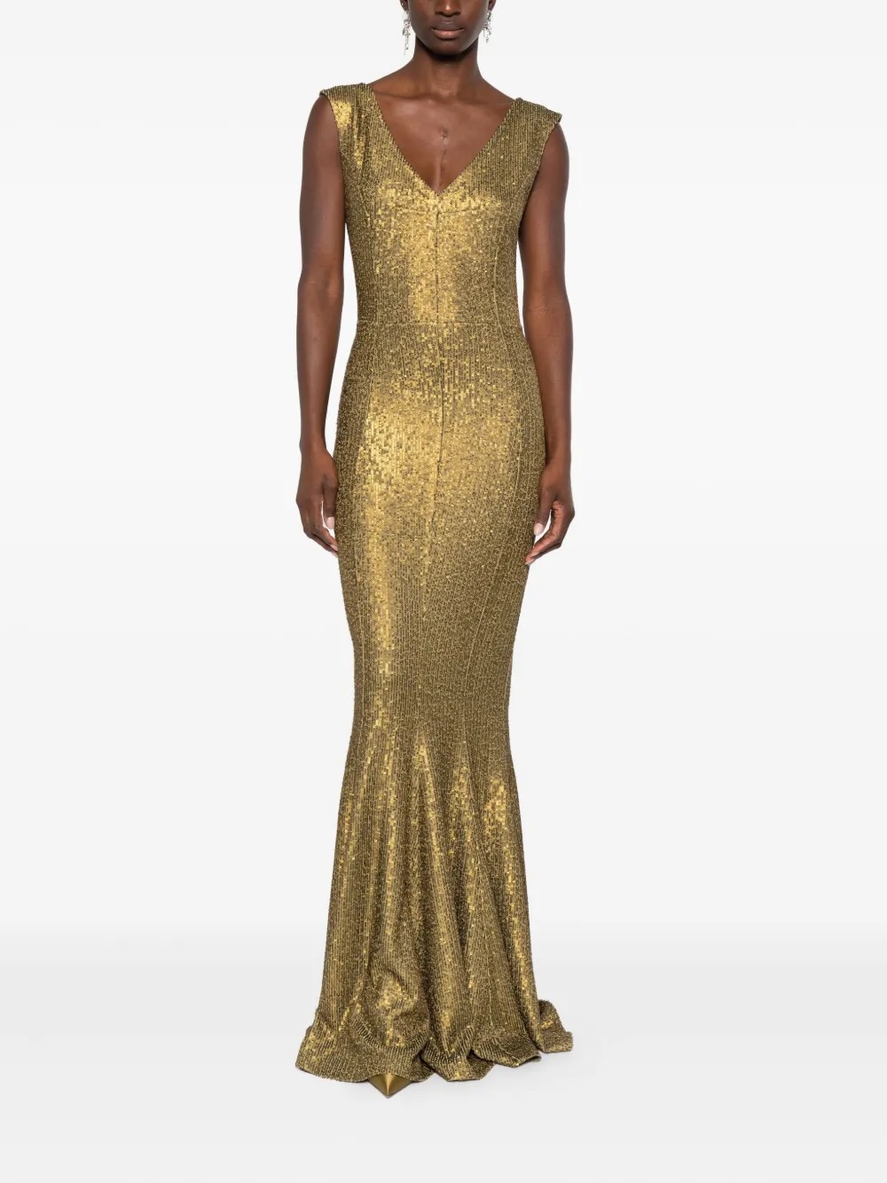 Norma Kamali Grace maxi-jurk - Goud