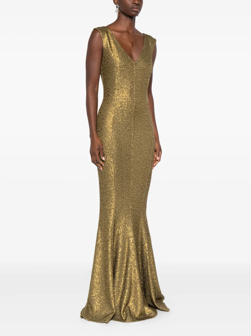 Norma Kamali Grace maxi-jurk Goud