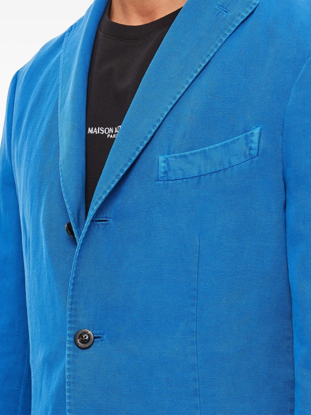 Boglioli notched-lapel single-breasted blazer Blauw