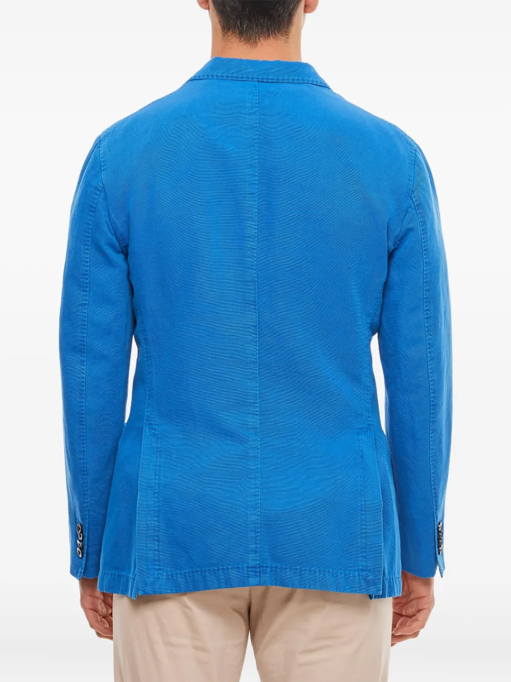 Boglioli notched-lapel single-breasted blazer Blauw