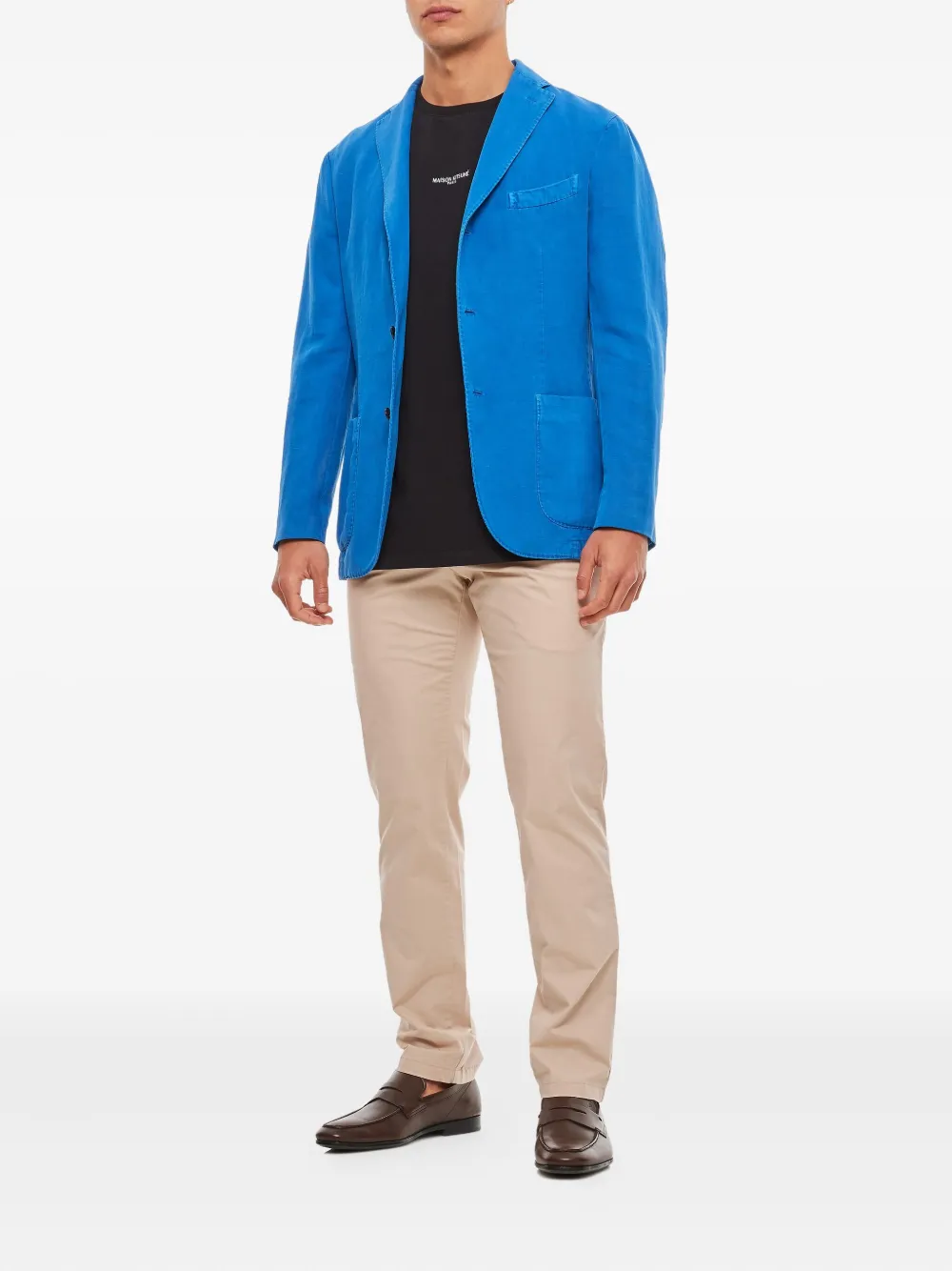 Boglioli notched-lapel single-breasted blazer Blauw