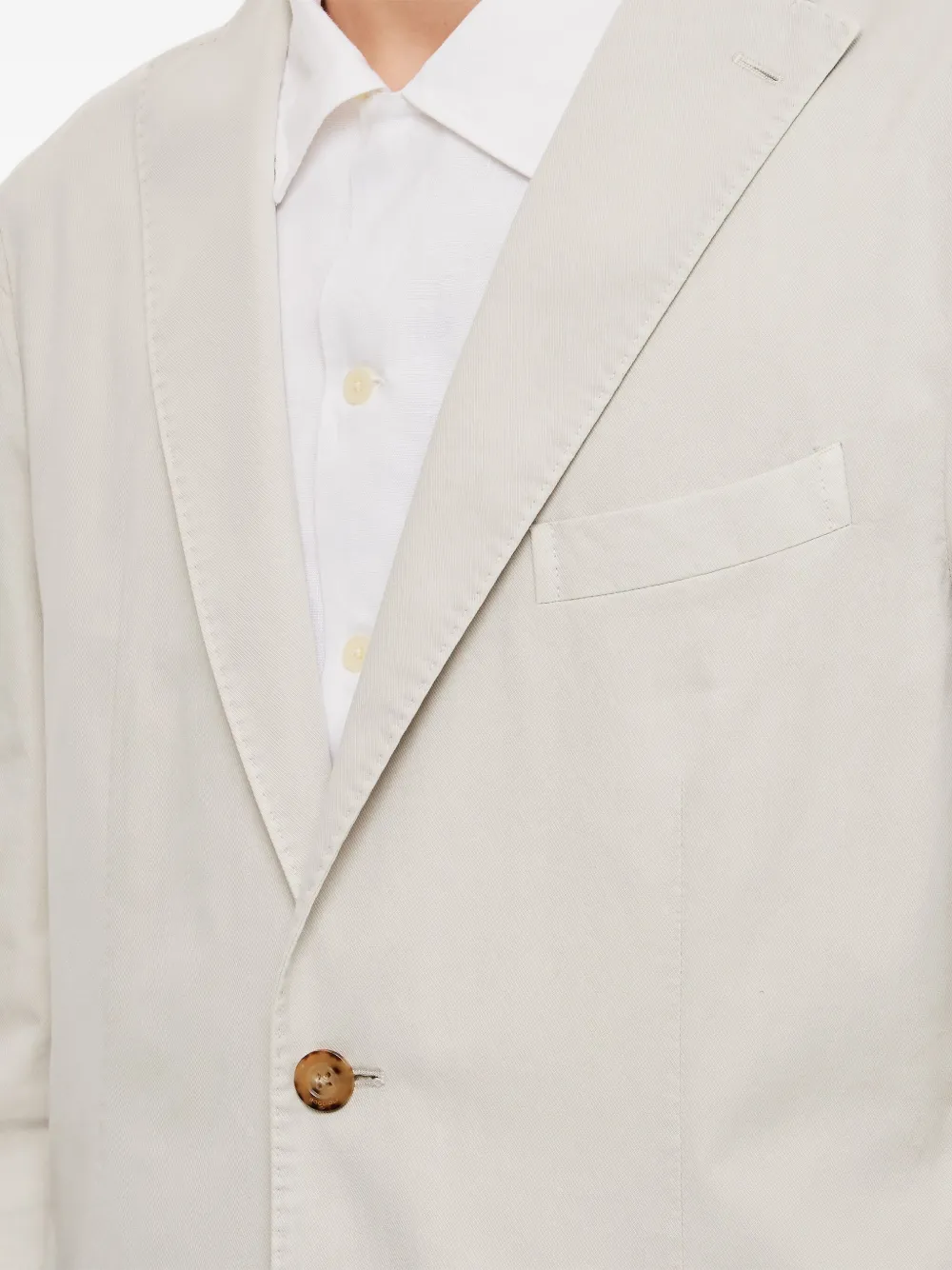 Boglioli buttoned-up single-breasted blazer Beige