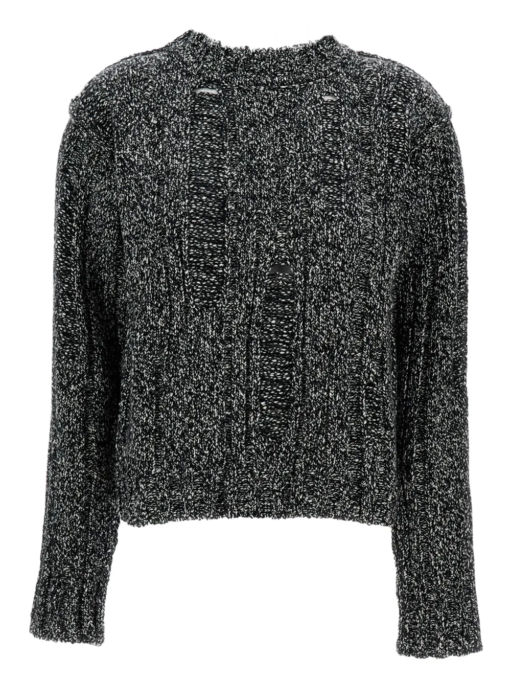 Durazzi Milano cable-knit distressed sweater - Grey