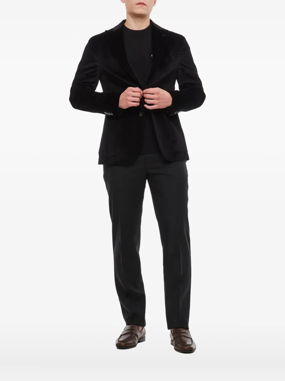 Boglioli single-breasted notched blazer Zwart