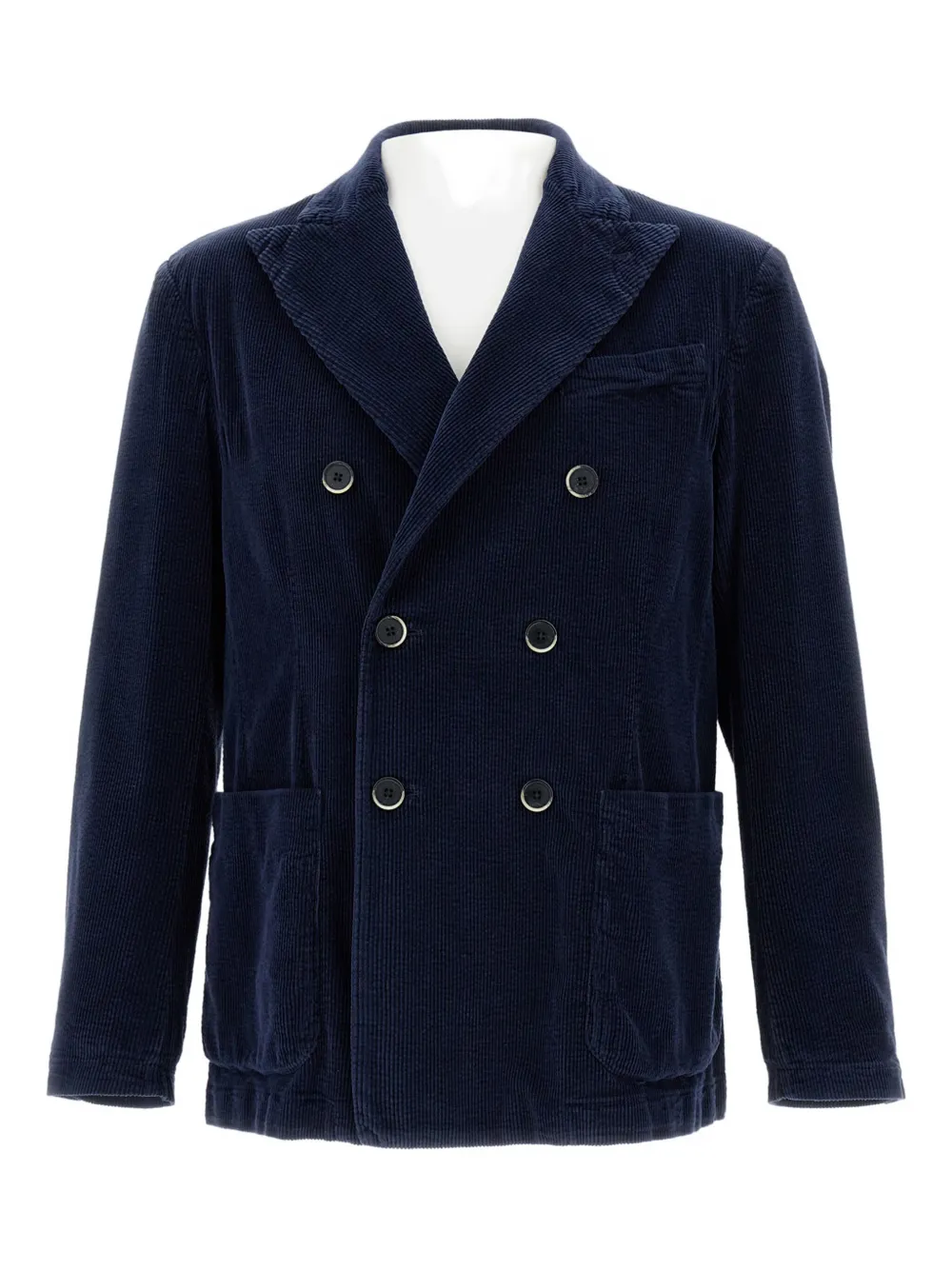 Barena corduroy double-breasted blazer Blauw