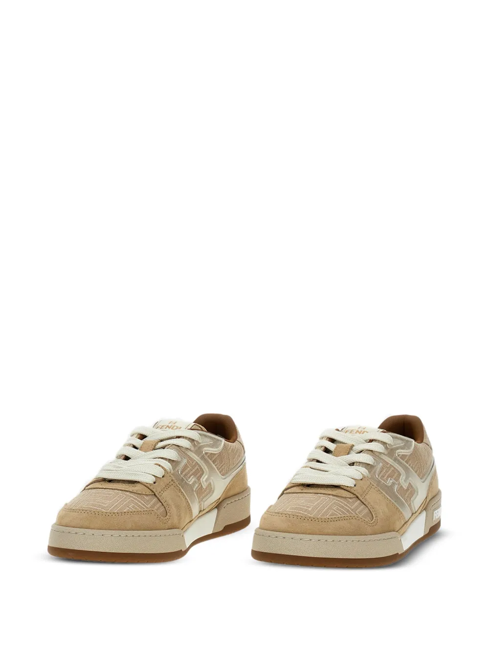 FENDI leather low-top sneakers Neutrals
