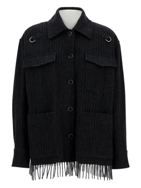 Durazzi Milano  pinstripe fringed jacket