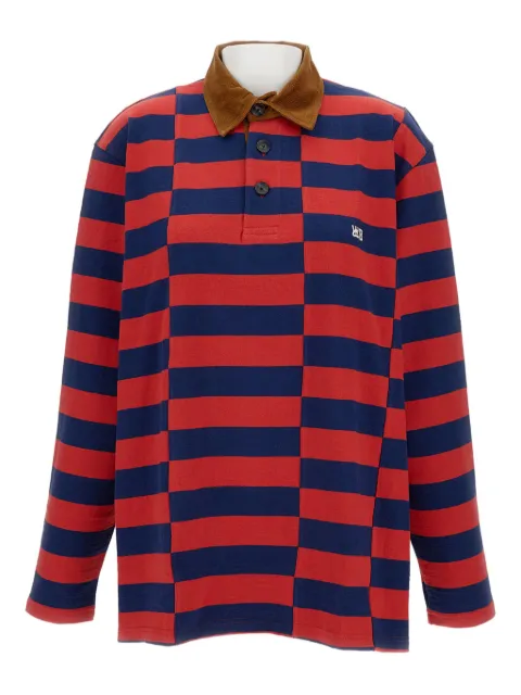 Wales Bonner striped long-sleeve polo shirt