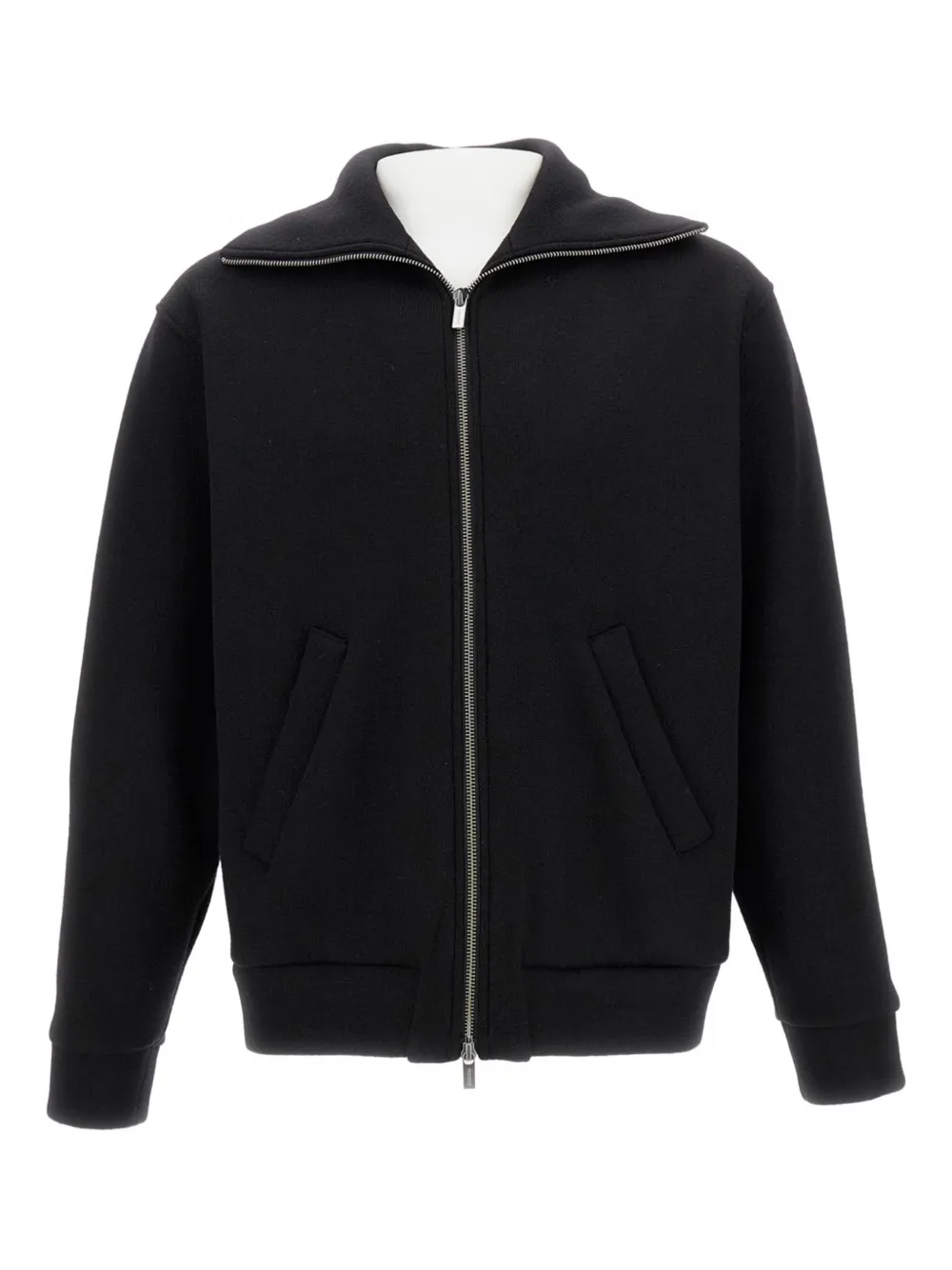 Barena Venezia High-neck Zip-front Cardigan In Black