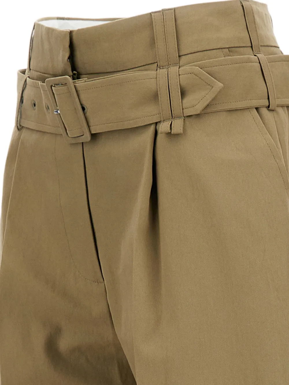 Simone Rocha pleated-front belted trousers Beige