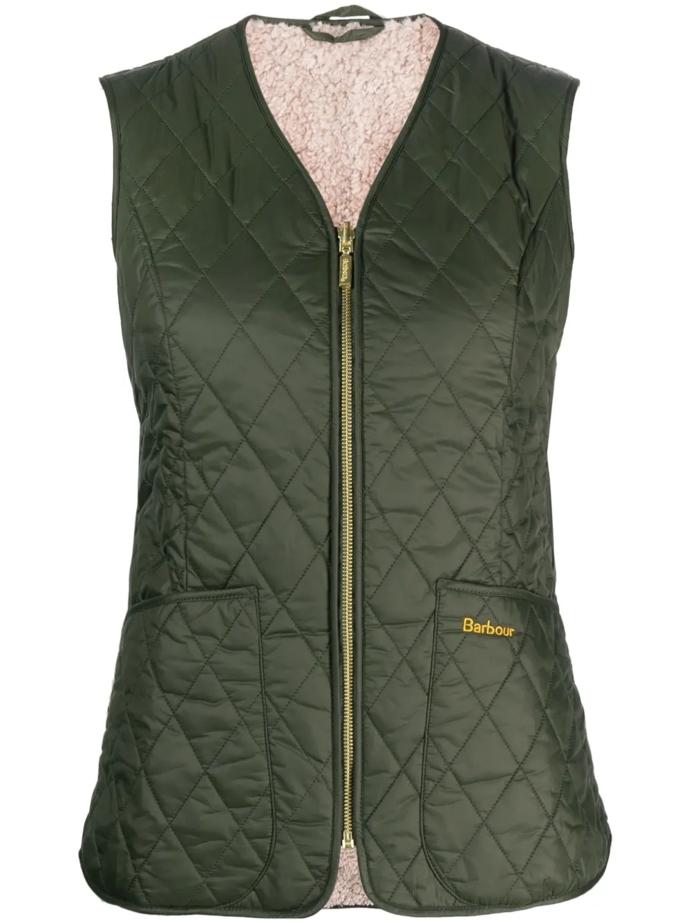 Barbour quilted side-pocket gilet Groen