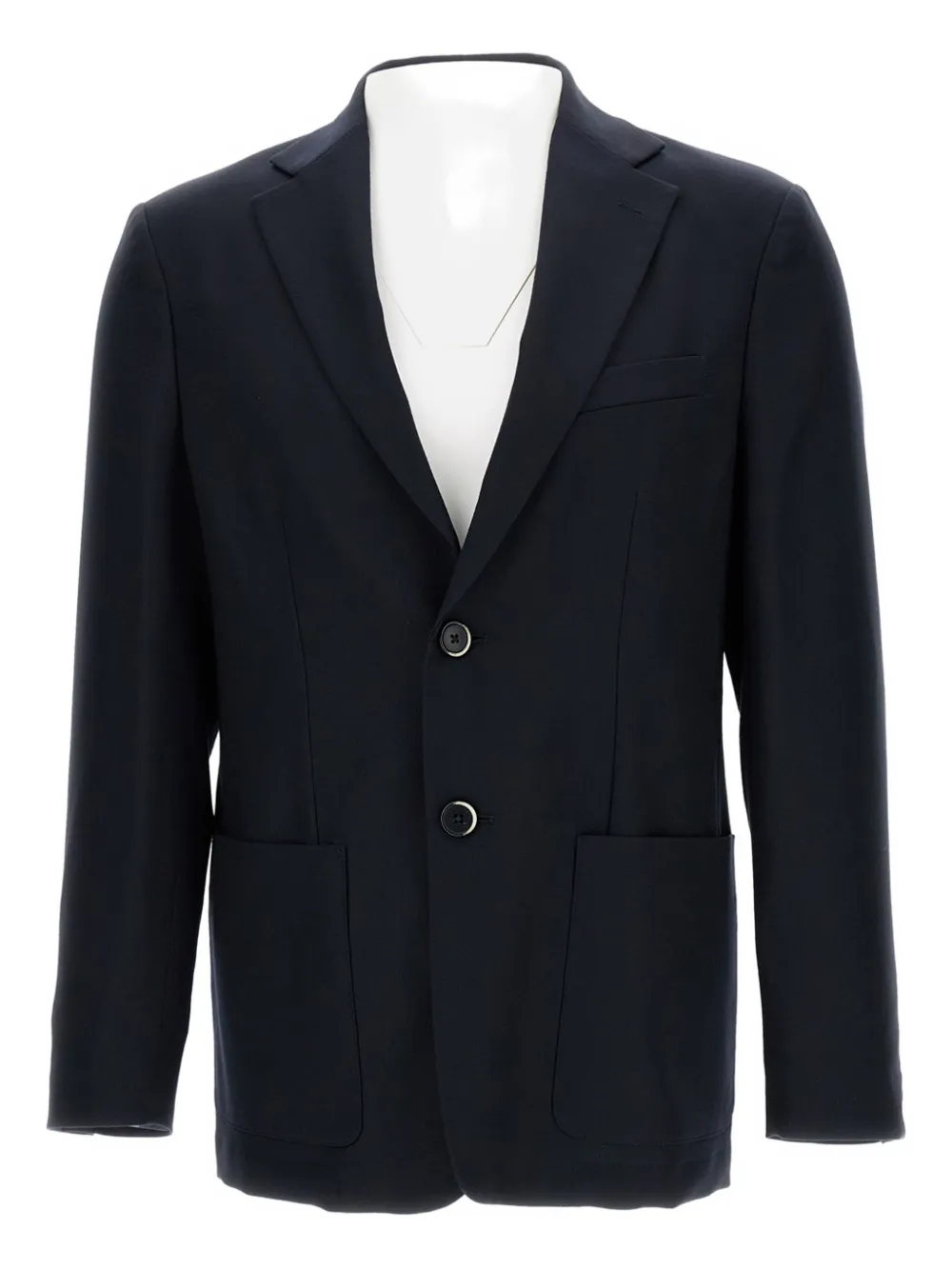 Barena two-button patch-pocket blazer Blauw