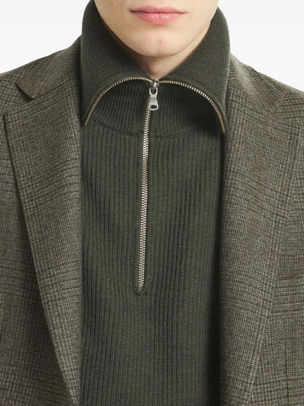 Barena Geruite blazer Groen