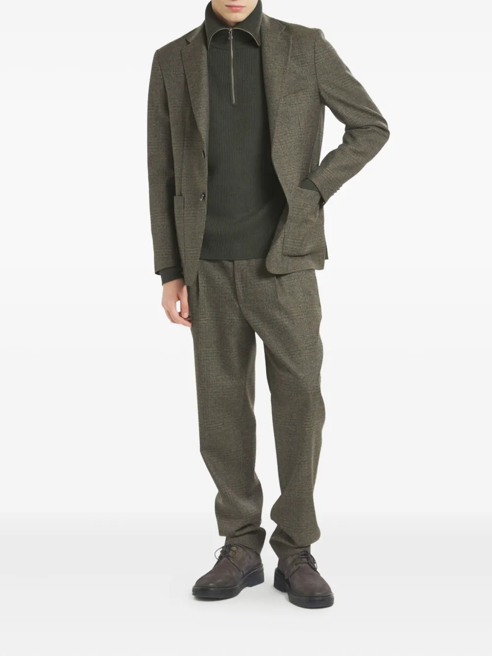 Barena Geruite blazer Groen