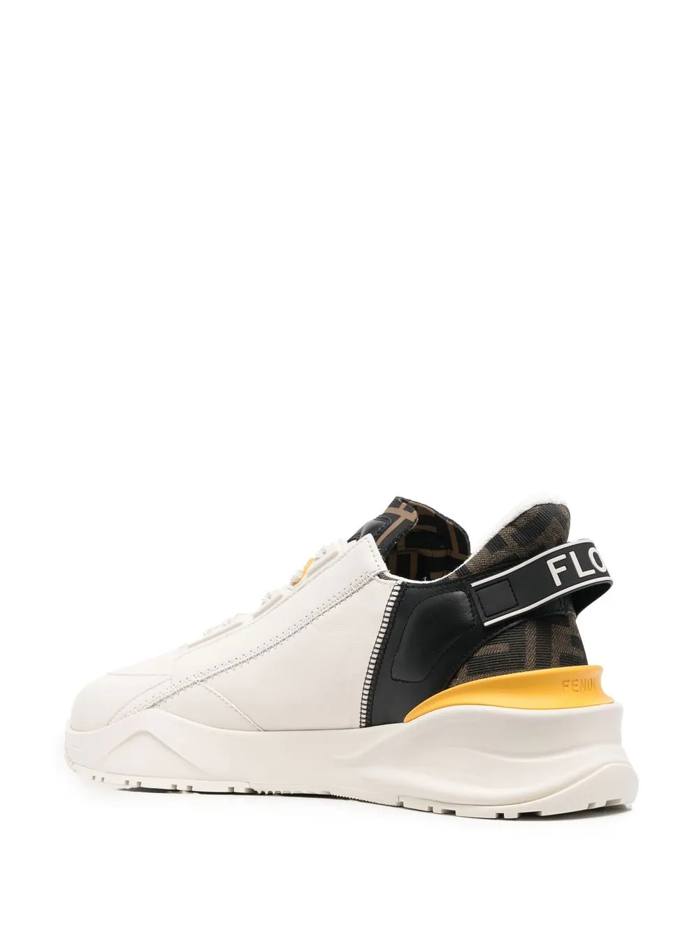 FENDI leather panelled trainers Neutrals