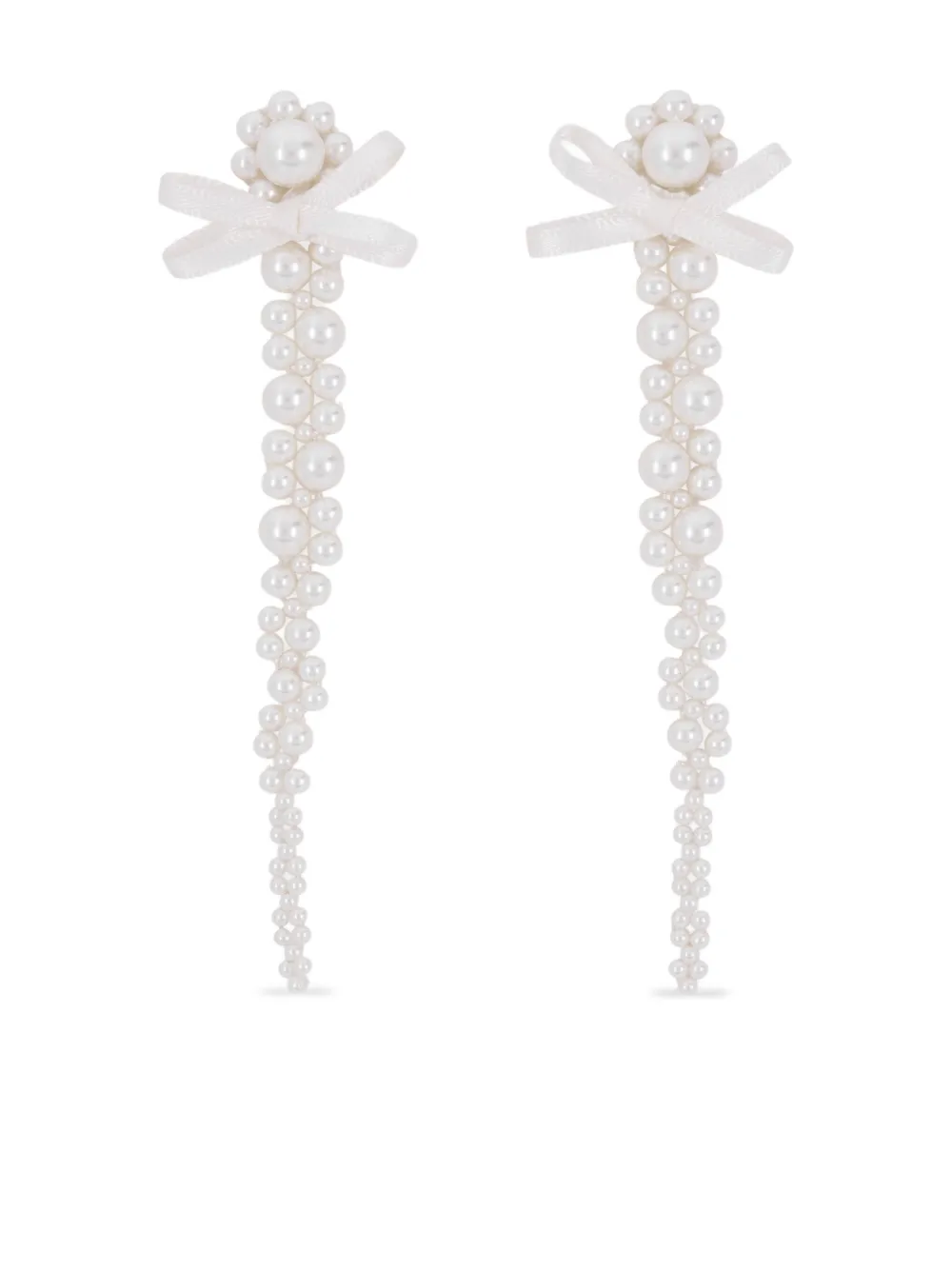 Simone Rocha pearl bow drop earrings | Neutrals | Image 1