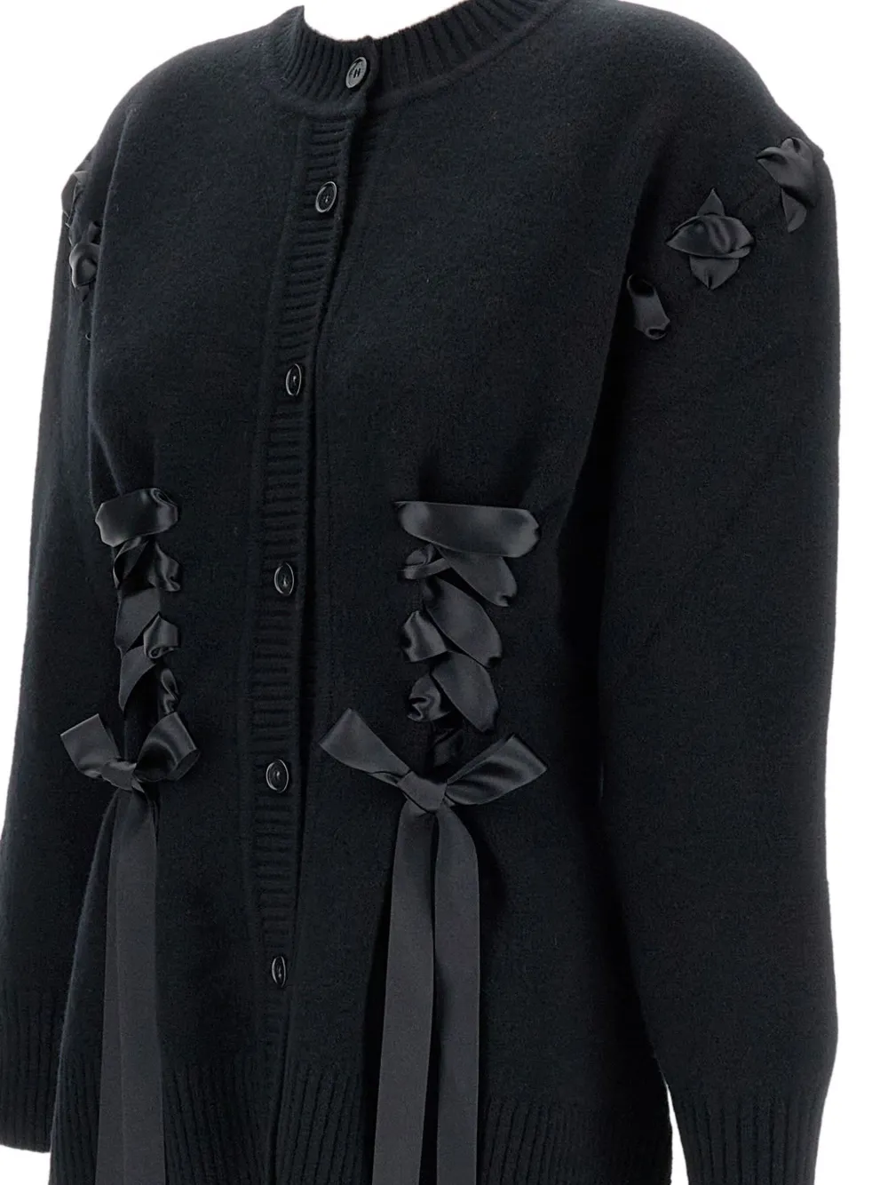 Simone Rocha Round-neck Cardigan In Blue