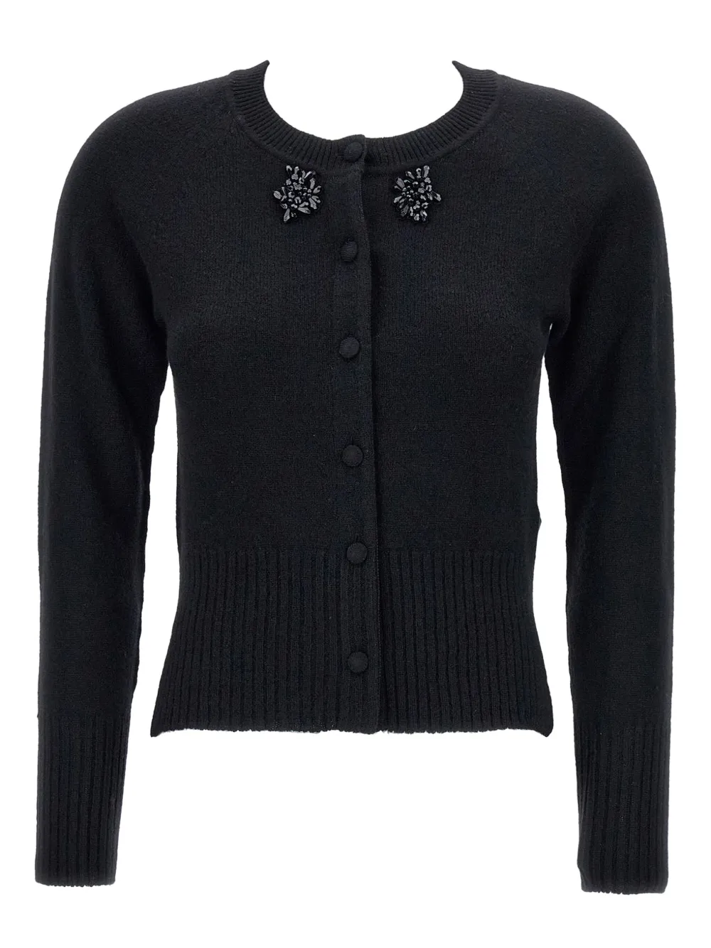 Simone Rocha Beaded-embellished Cashmere Cardigan In Black