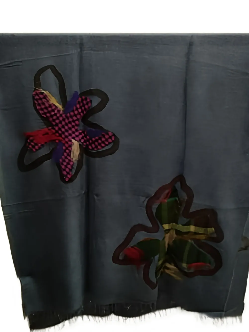  Exquisite J Floral-pattern Scarf - Blue 