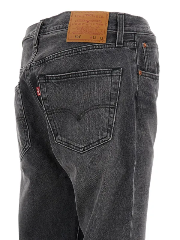 Levi's 501 Selvedge fice-pocket Cotton Jeans Grey FARFETCH JO