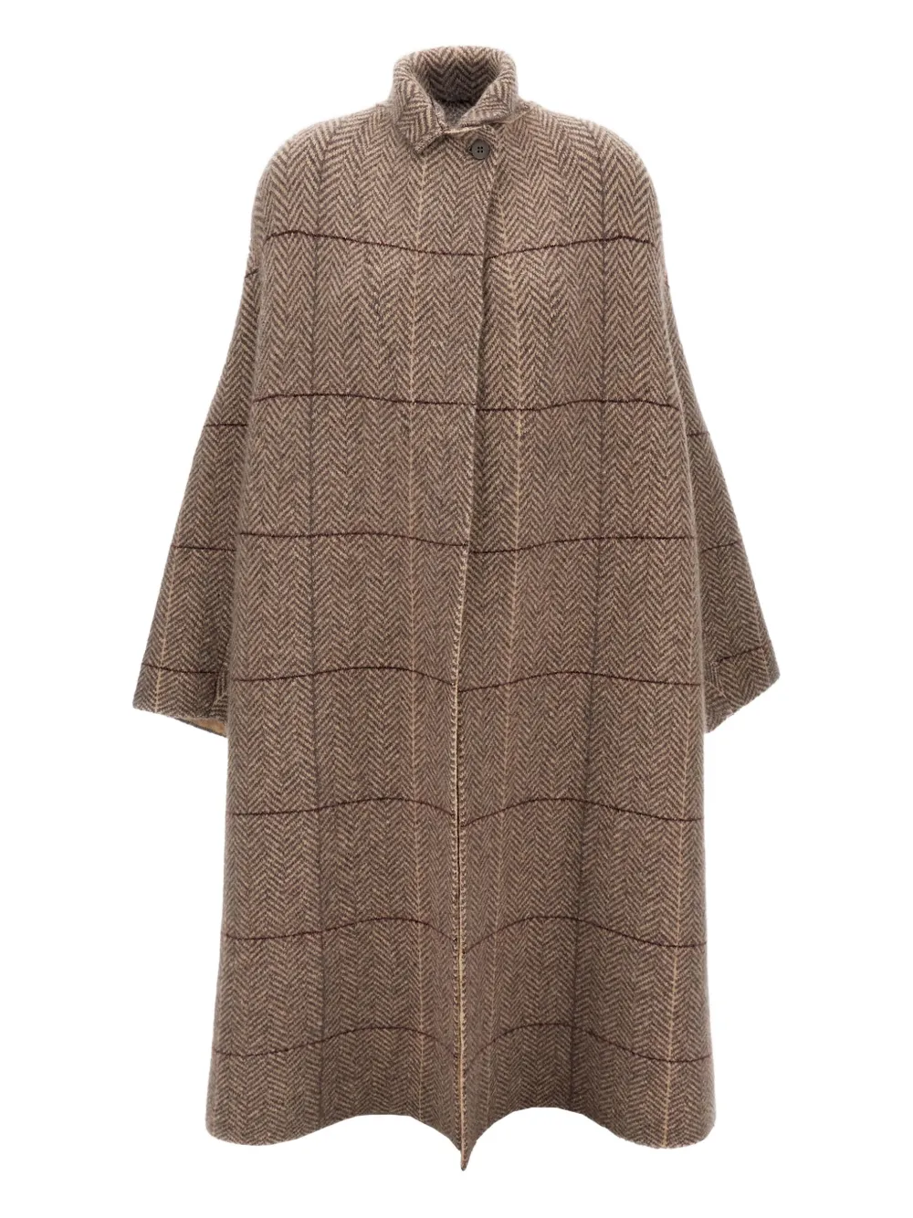 Boboutic checked-pattern coat | Neutrals | Image 1