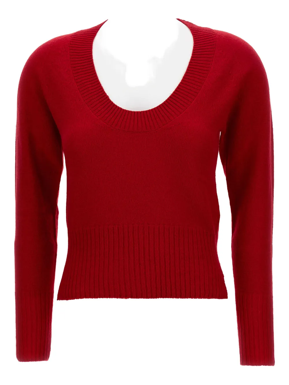 Simone Rocha Scoop-neck Cashmere Sweater In Red