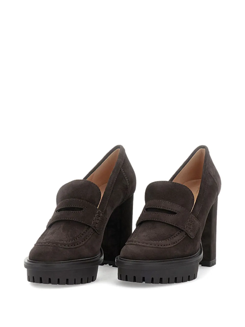 Gianvito Rossi loafer-style platform heeled pumps Bruin