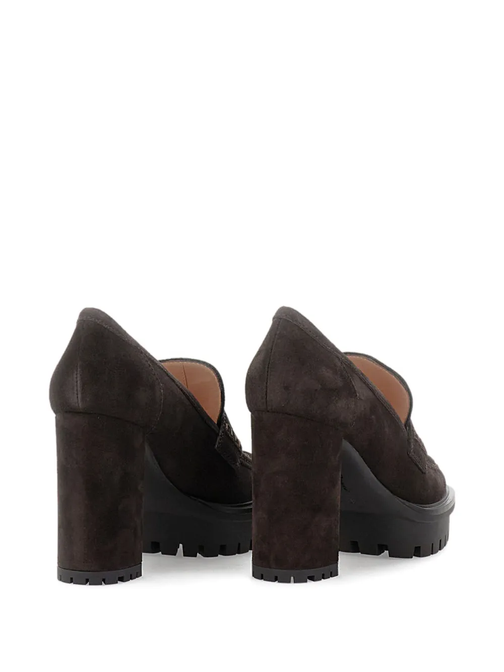 Gianvito Rossi loafer-style platform heeled pumps Bruin