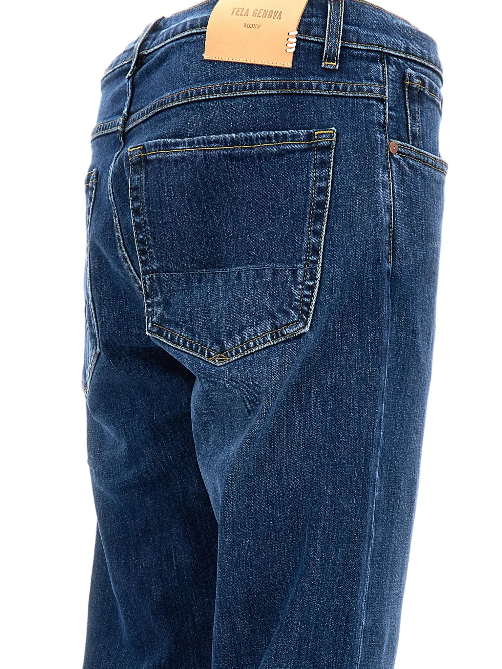 TELA GENOVA Broek met knopen Blauw