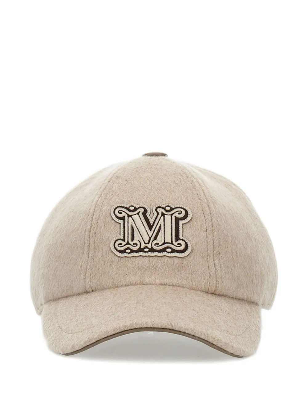 Max Mara Logo-patch Baseball Cap In Brown