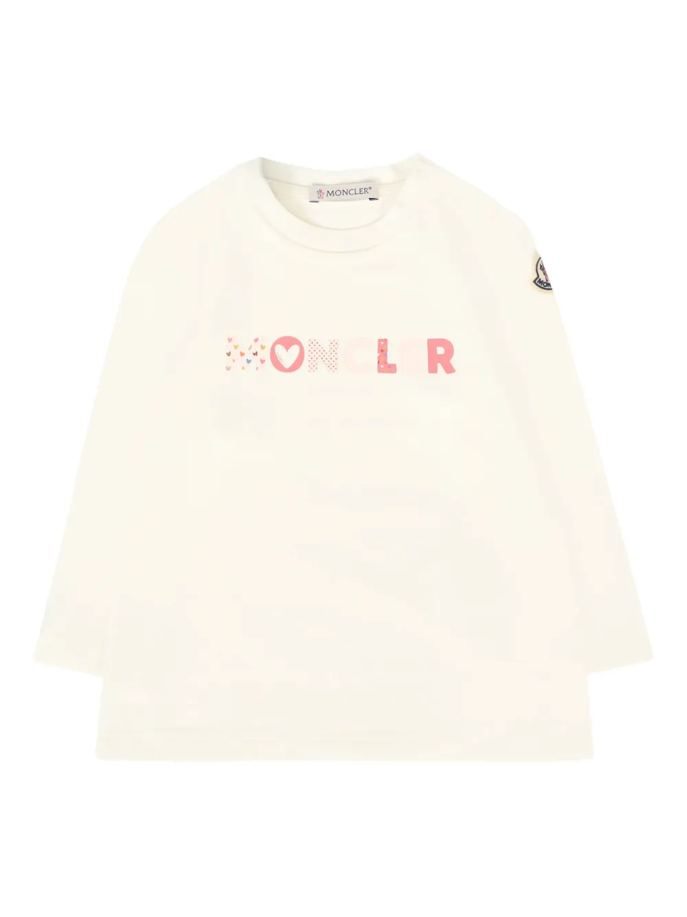 Moncler Enfant T-shirt met lange mouwen Beige