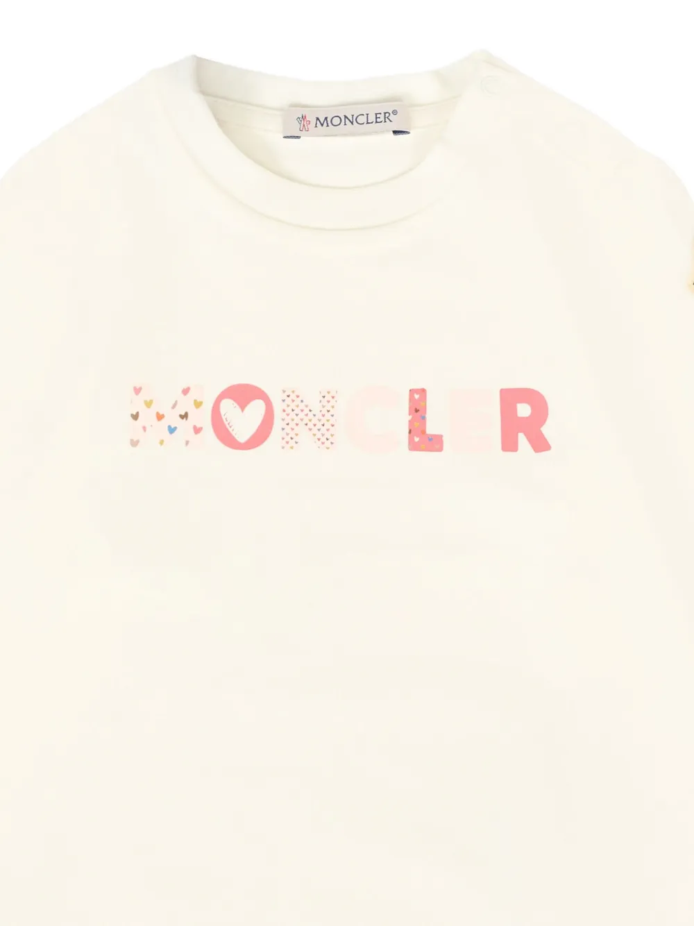 Moncler Enfant T-shirt met lange mouwen Beige