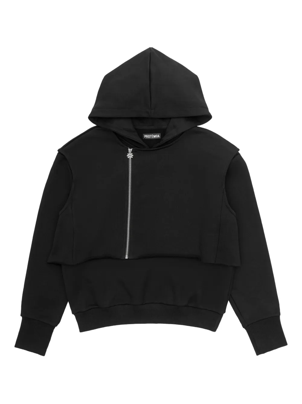 Protémoa armour zip-front hoodie | Black | Image 1