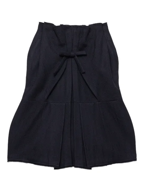 Prada bow-detail pleated midi skirt