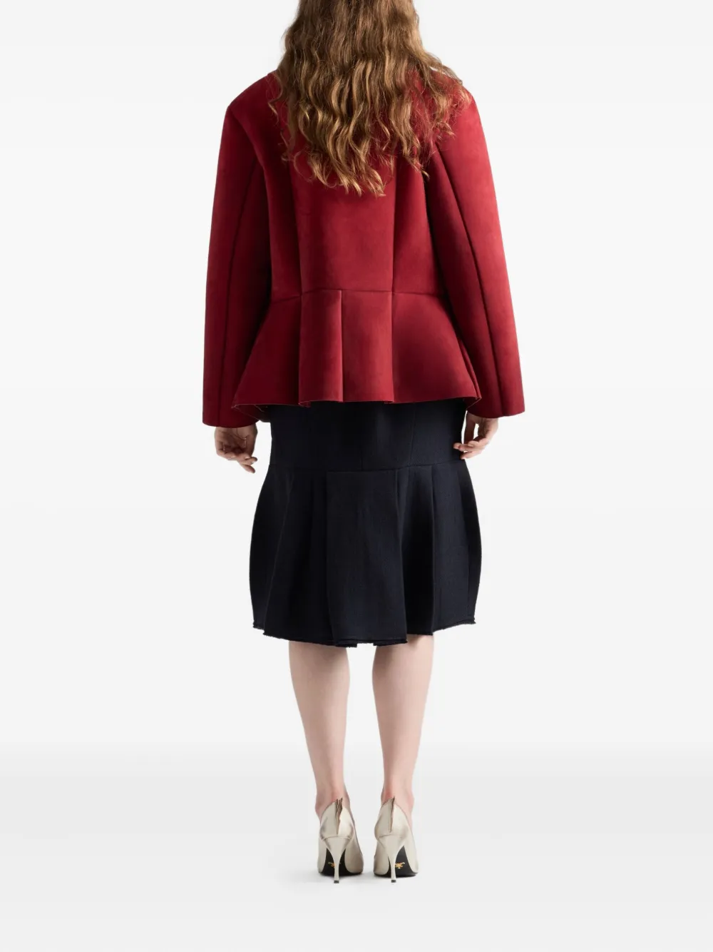 Prada Midi-rok met strikdetail Blauw