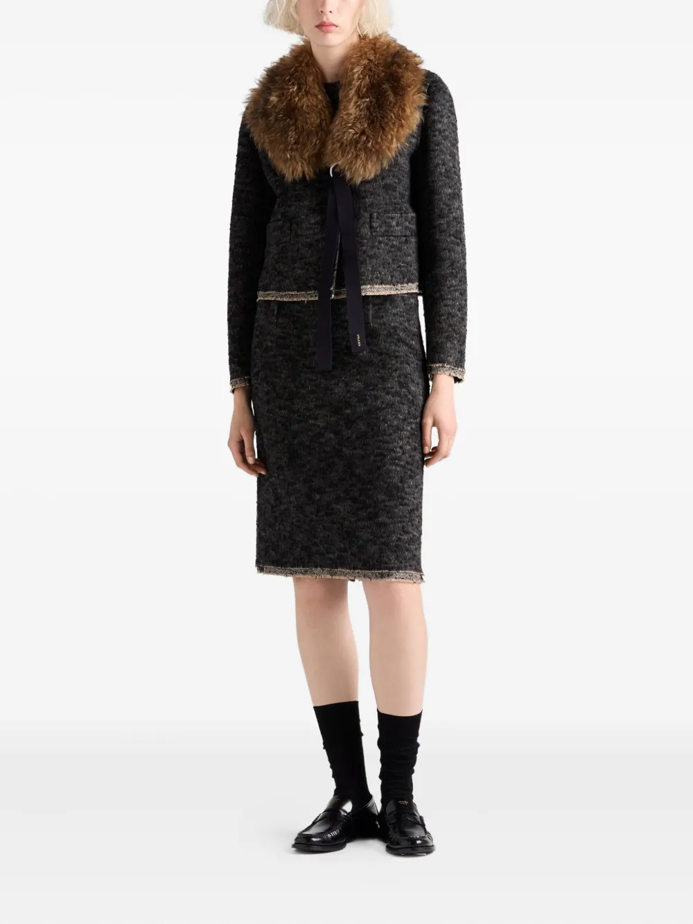 Prada contrast-trim jacket | Cropped Jackets | Image 2