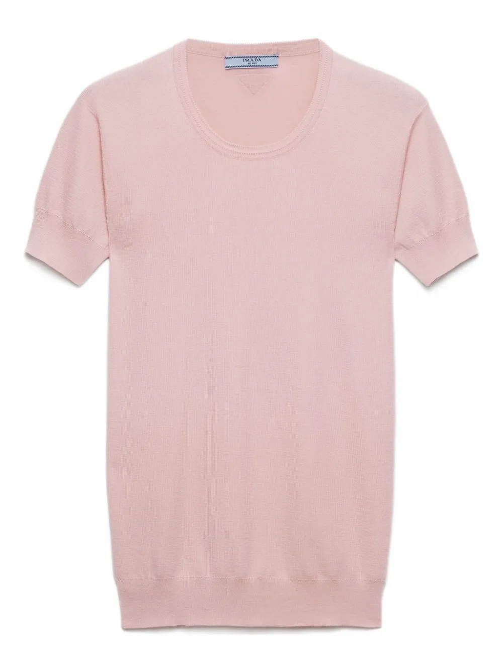 Prada Geribbelde trui met korte mouwen Roze