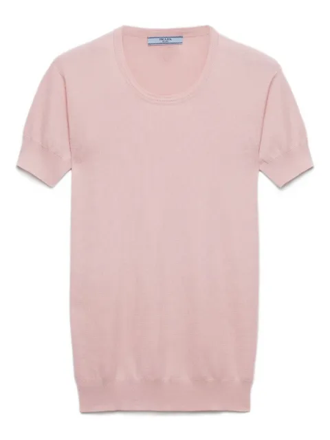 Prada short-sleeve ribbed sweater