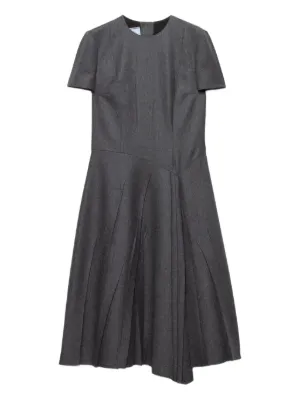 Prada Short-sleeved Technical Pong Dress , Woman, Navy, Size 36 Prada Short-sleeved Technical Pong Dress , Woman, Navy, Size 36