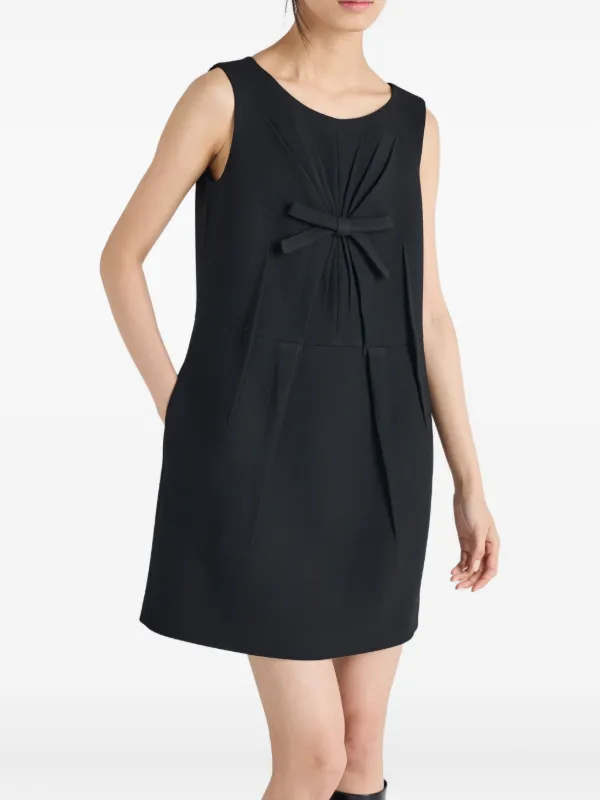 美品　PRADA プラダ リボンワンピース ブラック ドレス Prada リボンディテール プリーツドレス | ブラック | FARFETCH JP