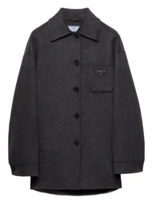 Prada ヘリンボーン コート | グレー | FARFETCH JP