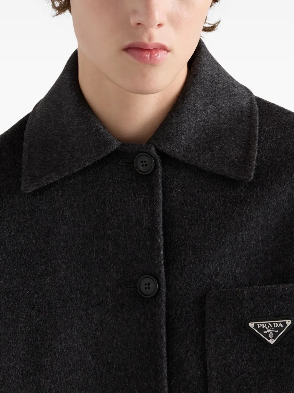 Prada Jack met contrasterende kraag Zwart