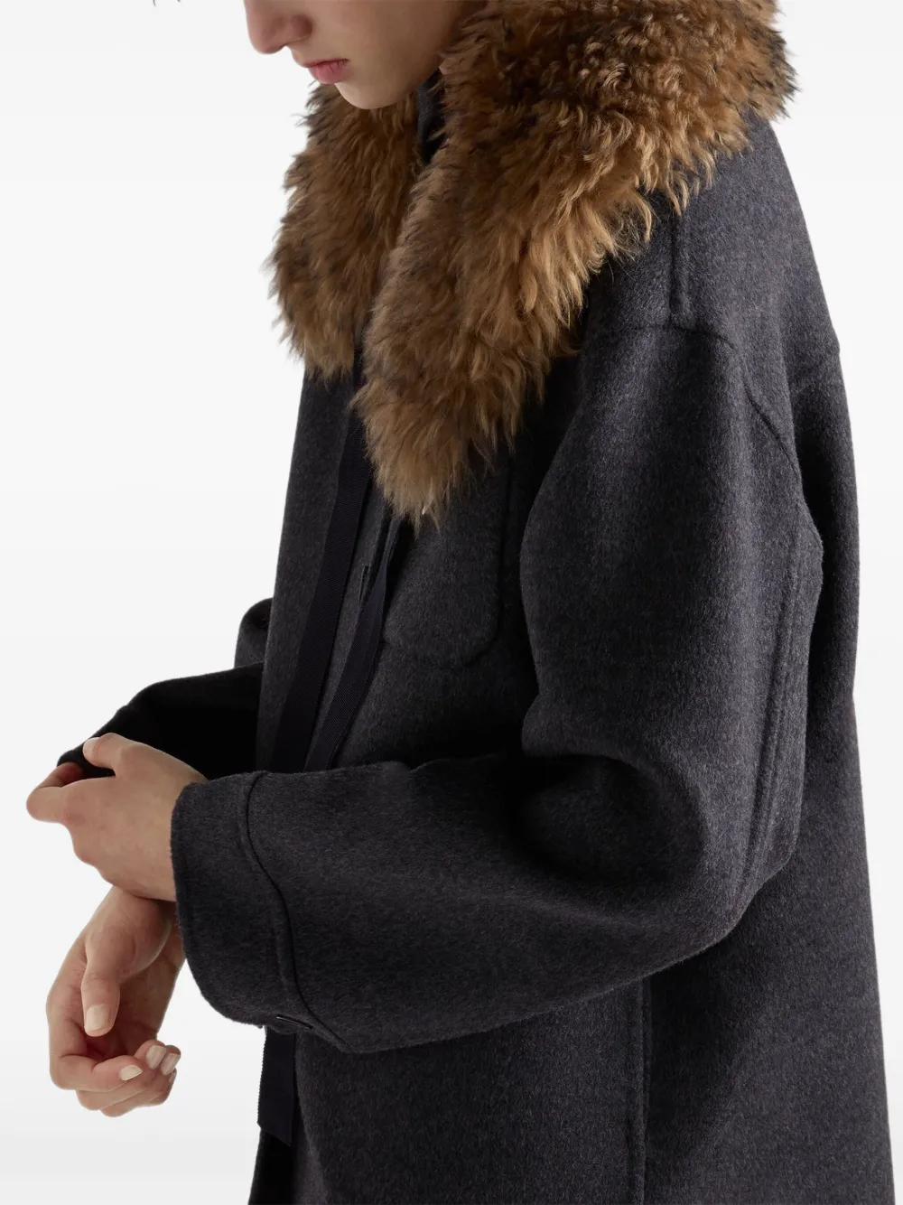 Prada Jack met contrasterende kraag Zwart